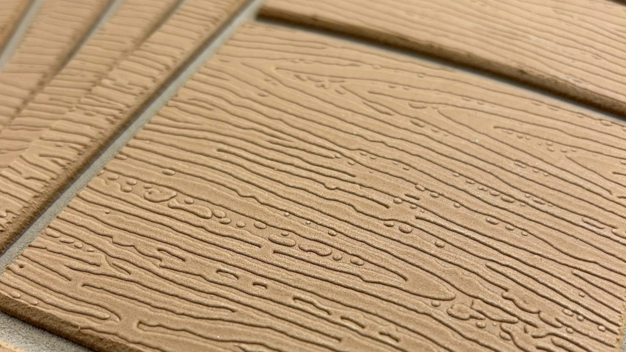 Commercial vessel with firmer, high-density EVA foam decking